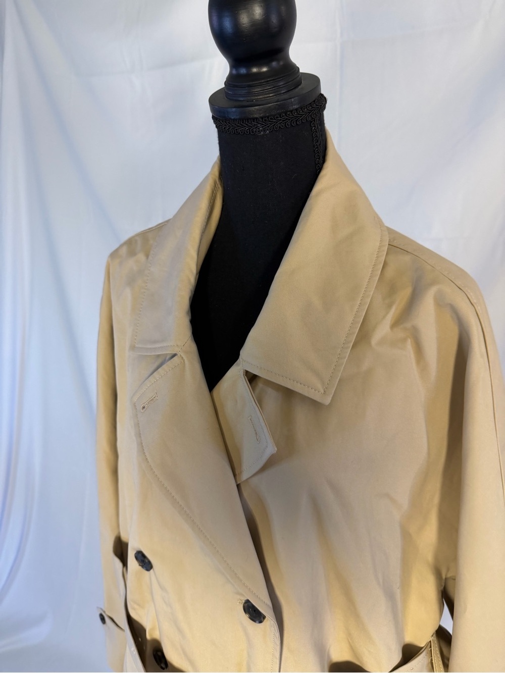 NEW J Crew Short Trench Coat, size XXL. - Picture 5 of 8